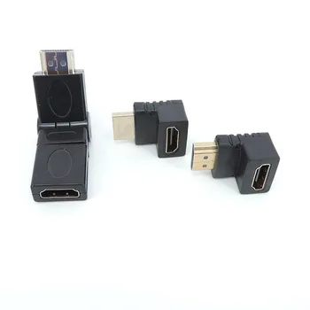 Nastaviteľné kompatibilný s HDMI samec samica konektor 90 270 stupeň converter pravý uhol adaptér koleno pre HDTV tv video kábel
