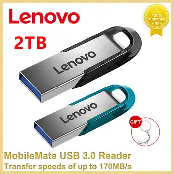 Lenovo 2TB Kovové Flash Disk USB Pamäť 512 gb diskom 1 tb 256 GB Prenosné Usb Pamäte 128 GB Nepremokavé Vysokej Rýchlosti Pero Jednotky Darček Pre Ps5
