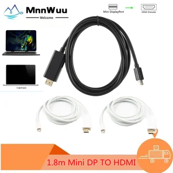 MnnWuu Mini dp kábel hdmi adaptér pre macbook 1.8 m thunderbolt 2 vstup na hdmi pro kompatibilné pozlátené mini imac