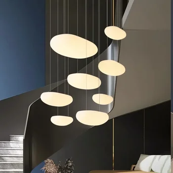 Nordic domáce dekorácie, schodisko luster, obývacia izba a jedáleň Prívesok svetlá stropné svetlo, vnútorné osvetlenie