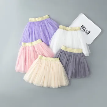 Nové Dievčenské Sukne 2020 Fashion Dievčatá plesové Šaty, Sukne Solid Farba Princezná Oka Dance Sukne BB47