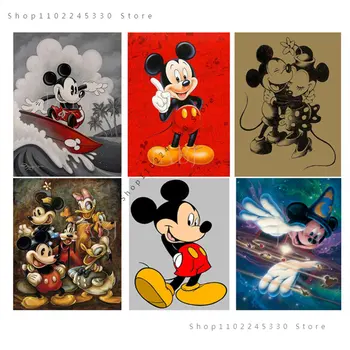 Plátno Na Maľovanie Princess Mickey Mouse Plagáty A Tlačí Na Obývacia Izba Dekor Disney Stenu Cartoon Art Domáce Dekorácie