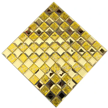 11PCS 3D Gold Diamond Zrkadlo Obkladačky pre DIY Showroom KTV Displej Kabinetu Steny zdobia