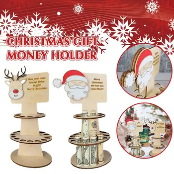 1 Ks Santa Claus Elk Peňaženky Dekorácie na Vianočný Darček Darček Multi-funkčné Vianočný Dizajn Držiaka Peniaze Slávnostné Decorati J5P1