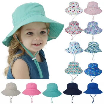 Letné Baby Slnko Spp Baby Sun Hat pre Dievčatá a Chlapcov Vonkajšie Krku, Ucha, Kryt Proti UV Deti Pláži Čiapky Vedro Spp 0-8 Rokov