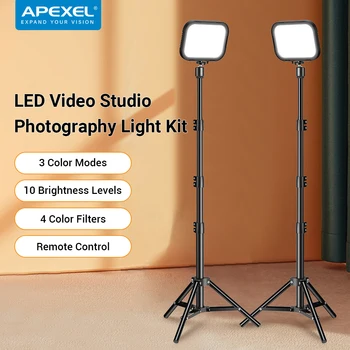 APEXEL 5600K USB LED Svetlo, Mobil Vyplniť Lampa Fotografie, Video Osvetlenie Auta 10 Úrovne Jasu CRI 96+ 3 Svetelné Módy Stmievateľné