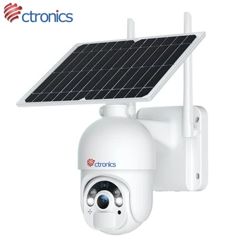 Ctronics Solárny Panel Bezpečnostné Kamery 4G LTE 10000mAh batérie Farebné Nočné Videnie Auto Cruise IP Kamery Inteligentné Sledovanie CCTV