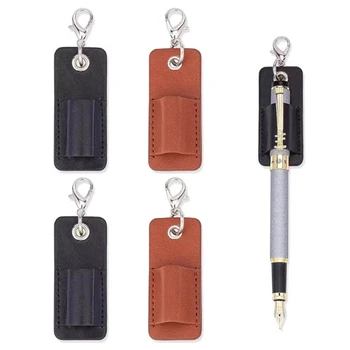 B36D Multi Funkčné Držiak Pohárov PU Kožené Držiak na Pero pre ozdobná šnúrka na uniforme Odznak Keychain