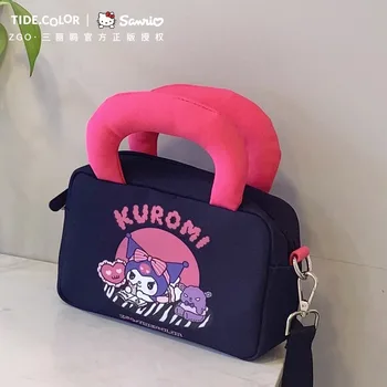 Sanrio Kuromi kabelka žien roztomilý Kuromi kontrastné taška cez rameno crossbody malé námestie, taška