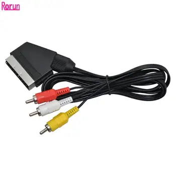 10pcs 1.8 m RGB Scart Na 3RCA AV Video Audio Kábel Kábel pre NES
