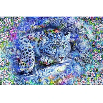 Plné námestie Diamond Maliarske farby tiger Cross Stitch 5d diamond Výšivky motýľ Diy Mozaiky Zvierat kvet Domova Remeslá