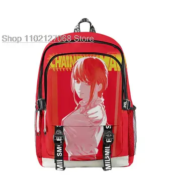 Reťazová píla Muž batoh Denim taška Anime Unisex 3D Oxford Handričkou Cestovná Taška Štýl Batoh Harajuku Školské tašky Preppy