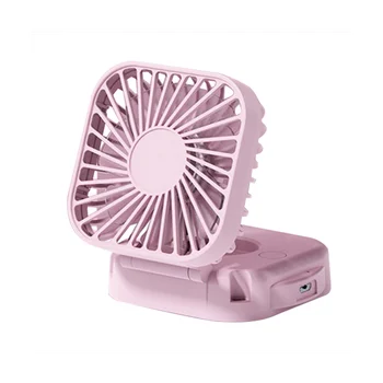 Ručné Prenosné Ventilátor s Zrkadla, 3 Rýchlosti USB Nabíjateľné Mini Ventilátor Stolový Ventilátor pre Dievčatá, Ženy, Cestovanie Vonkajšie Ružová