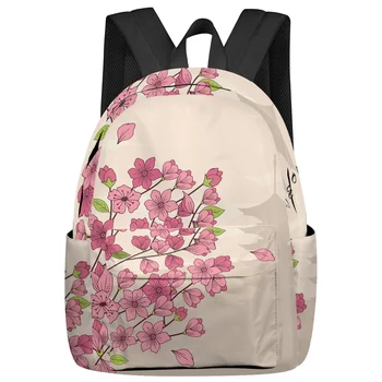 Čerešňový Kvet Kvet Veža Japonský Batohy Teenagerov Študent Školské Tašky Notebook Batoh Muži Ženy Ženy Cestovanie Mochila