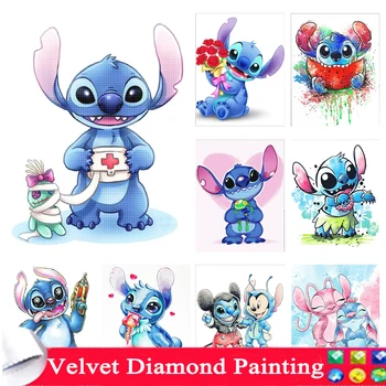 Disney Steh Diamond Maľovanie Cartoon Detí Spálne Dekorácie 5D Diy Plné Kolo/Štvorcových Mozaiky Výšivky, Ručné Darček 43