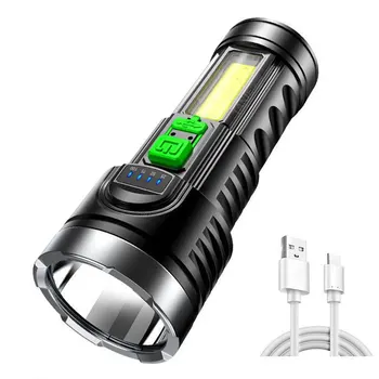 Elektrické Svietidlo Vonkajšie Prenosné Pochodeň LED Baterka Super Svetlé Long-range USB Nabíjateľné Malá Baterka na Kempovanie