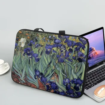 Iris Van Gogh Olejové Maľby Luxusné Dizajnér Tablet Taška Vianočný Darček K Narodeninám Módne Prenosná Rukoväť Prenosného Kryt, Taška Na Prenosný Počítač