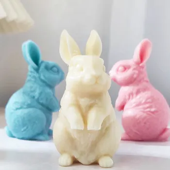 Roztomilý Králik, Silikónové Formy DIY Čokoláda Fudge Piecť Tortu Formy 3D Rabbit Sadrové Kvapka Lepidla Ručné Aromaterapia Mydlo Plesní
