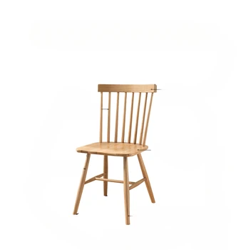 Pevné drevené jedálenské stoličky Nordic minimalistický domácnosti stôl a stoličky Japonský Windsor stoličky všetky dub voľný čas počítača stoličky