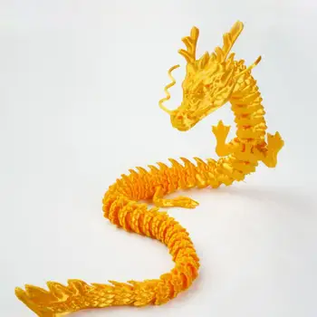 3D Tlač Dragon Figúrka Čínsky Drak Remeslo Umenie Ornament Miniatúrne Animal Model Dekorácie akvárium Auto Dragon Ornament