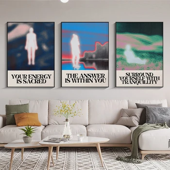 Energie Gradient a Vaša Energia Je Posvätné Plagáty a Vytlačí Plátno na Maľovanie na Stenu Umenie Obrázky Domov Bar Miestnosti Dekorácie