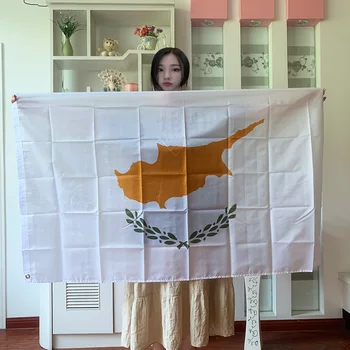 zwjflagshow vlajka Cyprus vlajka 90*150 cm Visí Cyprus Národnej vlajky polyester banner na ozdobu