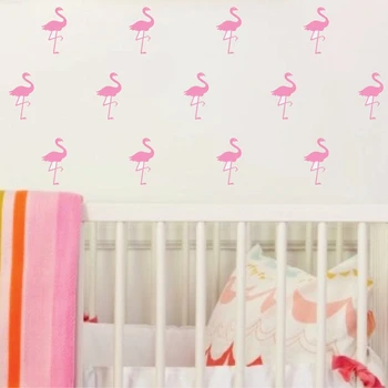 sada 22 Flamingo vinyl odtlačkový nálepky , tropické flamingo vták maska wall art nástenné nálepky doprava zadarmo