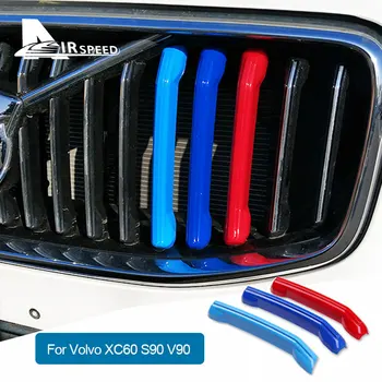 TACHOMETRI Auta Prednej maske Pruhy Zahŕňa Mriežka Klipy Dekorácie Výbava Samolepky Pre Volvo XC60 S90 V90 2018 Príslušenstvo Styling