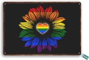 Lgbt Homosexuálov Dúhový Pride Tep Vintage Dekor Plagát na Stenu Umenie Dekor Kov Podpísať Plagát na opasok 8x12 Cm