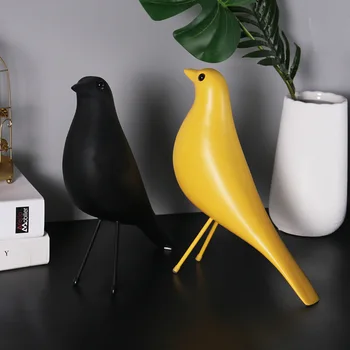 Eames Vták Figúrka Živice Vták Socha Socha Moderný Minimalistický Vták Dekoratívne Ozdoby pre Obývacej Izby, Spálne, Kancelárie Dekor