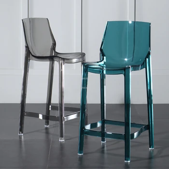 Nordic Transparentné Akrylátové, Barové Stoličky Jednoduché Vysoká Stolička Moderné Luxusné Barové Stoličky
