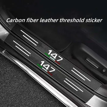 Carbon fiber automobilový nálepky parapet strane anti-scratch lepidlo nepremokavé nálepka pre zadný nárazník, zadné dvere na Alfa Romeo 147 áut