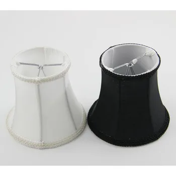DIA 12.5 cm Klasickej Čiernej/Bielej Farby Textílie Lampa Odtiene, Mini Luster Nástenné svietidlo Tienidlo, Klip na