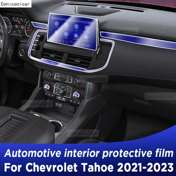 Pre Chevrolet Tahoe 2021-2023 Prevodovka Panel Navigácia Automobilový priemysel Interiér Obrazovke TPU Ochranný Film Kryt Anti-Scratch