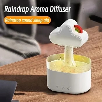 7 Farba Raindrop Zvlhčovač Aromaterapia Difúzor Ultrazvukové Hmly Maker Rainbow Light Domov Izba Vôňa, Aróma Zvlhčovač Vzduchu
