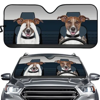 Beagle Psa 3D Zvierat Tlač Auto Slnečná Clona Zábavné Psov v Pohode Pekný Veľký Veľkosť Univerzálna Auto čelného skla Slnečník Hot Predaj