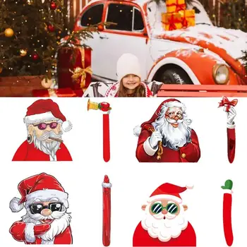 Vianočné Santa Auto Nálepky Santa Claus 3D Auto Zadný Stierač Odtlačkový Jednoduchá Inštalácia Santa Claus Mávali Stierač Kotúča, pre všetky vozidlá