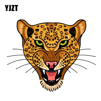 YJZT 16.8*13.6 CM Tiger Hlavou Tela, Dekorácie Auto Samolepky Zvierat Obtlačky Osobnosti Cartoon 6C-0035