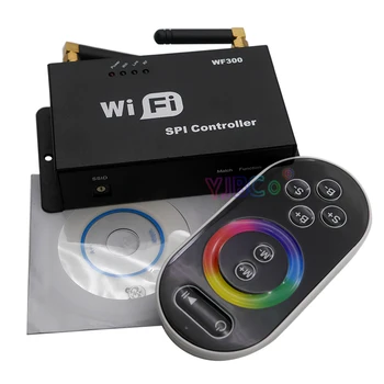 WF300 IC Pixel, WiFi RGB SPI LED Pásy pásky Radič 5V 12V 24V RÁDIOFREKVENČNÉ Diaľkové plné farby Modul Light Dimmer prepínač