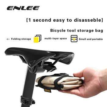 ENLEE Mini Cyklistické tašky Skladacia Tool Bag Predné Rám Taška na Bicykli Sedlo Puzdro Burrito Pack Bicykel Zadné Nástroj Súpravy Cyklistické Príslušenstvo
