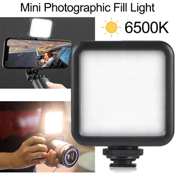 Univerzálny Mini Vyplniť Svetla Pre GoPro Kamery Video Selfie Stick Smartphone Fotografie 6500K Vyplniť Panel Lampa Bliká Selfie Svetlá