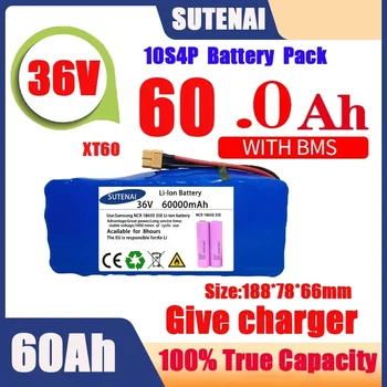 Pôvodné 36V batérie 10S4P120Ah batériu 500W vysoký výkon batérie 42V 120000mAh Klince elektrické kolo BMS+42V2A Nabíjačky