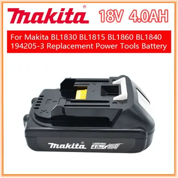 Makita Nabíjateľná 18V 4.0 Ah Li-Ion Batéria Pre Makita BL1830 BL1815 BL1860 BL1840 194205-3 Nahradenie elektrického Náradia Batérie