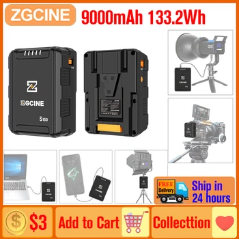ZGCINE ZG-S150 V Mount Batéria 133.2 Wh V-Lock Lítiové Batérie Banka pre ZRKADLOVKY Smartphony, Notebooky Video Svetlá