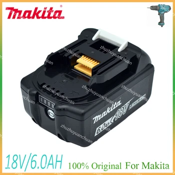 Makita 100% originálne 18V Makita 6000mAh lítium-iónová nabíjateľná náradie 18V náhradné batérie BL1860 BL1830 BL1850 BL1860B