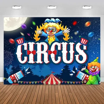 Cirkus, Karneval, Noc Pozadie Klaun Zobraziť Fotografie Na Pozadí Prekladané Stan Detí, Narodeniny, Party Dieťa Dieťa Dekorácie Banner