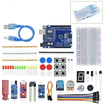 Základné Starter Kit pre Arduino Uno Nastaviť R3 DIY Kit - R3 Doska / Breadboard + Retail Box