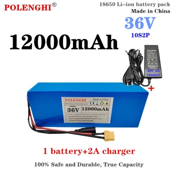 POLENGHI 36V 12Ah 18650 li-ion batéria 10S2P 0-500W motor s BMS elektrické požičovňa skútrov elektrický nástroj+42V nabíjačky