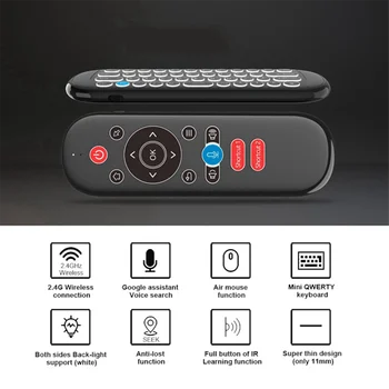 Pre Lietajúce Myši W1 Plus Inteligentné Telo Snímanie Gyroskop s Podsvietený Diaľkový Infračervený Vzdelávania Android Set-Top-Box