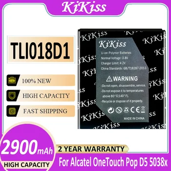  KiKiss výkonnú Batériu TLI018D1 2900mAh Pre Alcatel One Touch Pop D5 Dual 5038x OT5038X Pop 3 Pop3 5015D SZ 5016